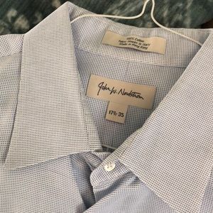 3 Men’s LG NORDSTROM 17.5-35 Shirts- BLUE Variety